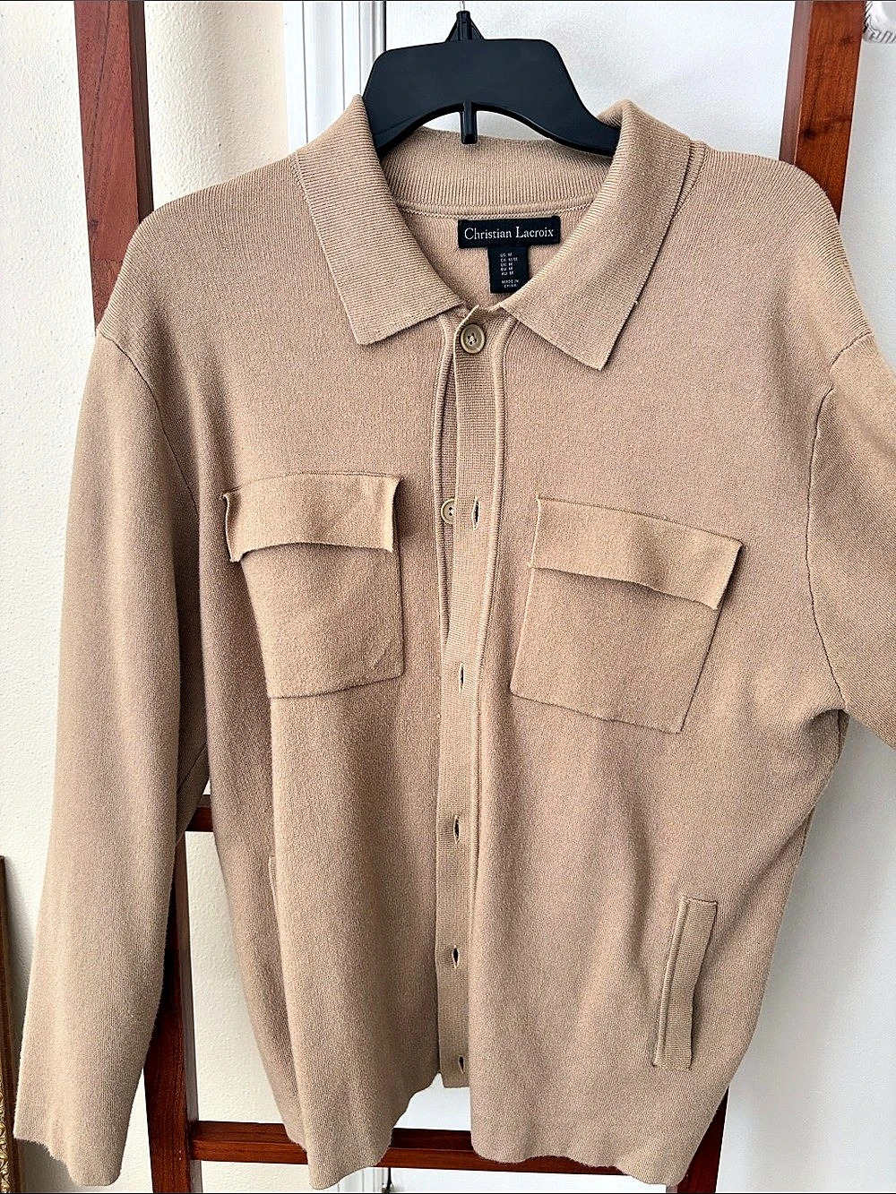 Christian Lacroix Long Sleeve Utility Shirt Medium Like New